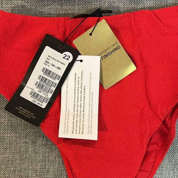 ViX Firenze Zuri Top and Bela Hot Pants Bottom Bikini Set in Red Top M Bottom S - Picture 14 of 16